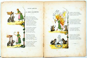 Lamentable History of the Matchbox, illustration fra den franske oversættelse af Hoffmanns Struwwelpeter lavet af Trim (Louis Gustave Ratisbonne, 1827-1900), ca. 1850 af Heinrich Hoffmann