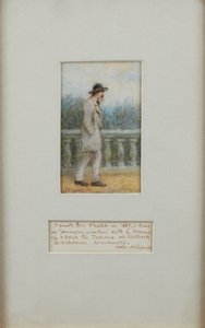 Alfred, Lord Tennyson i sin have af Helen Allingham
