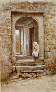 Pige med killing af Helen Allingham