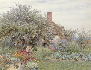 I nærheden af Hambledon (wc på papir) af Helen Allingham