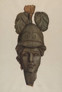 Hoved fra en statue: Minerva af Helen Bronson