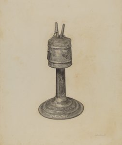 Camphen lampe af Helen Hobart