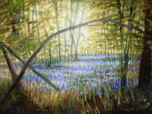 Bluebell Glade, 2024 (olie på lærred)