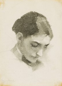 Et hoved af en kvinde af Helene Schjerfbeck