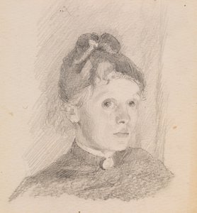 Selvportræt, 1880-1884. af Helene Schjerfbeck