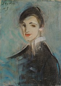 Sangerinde i sort af Helene Schjerfbeck