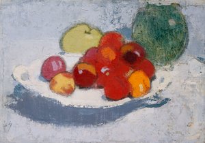 Stilleben med frugt, ca. 1915 (olie på lærred) af Helene Schjerfbeck