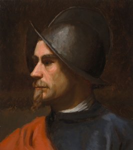 Kriger med hjelm af Helene Schjerfbeck