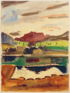 Landskab, 1926 af Helmuth Macke