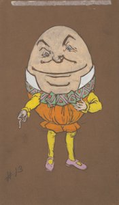 Humpty Dumpty (kostumedesign til Alice-in-Wonderland, 1915) af Henderson, William Penhallow