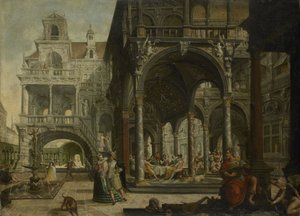 Imaginært renæssancepalads af Hendrick Aerts