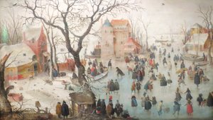 Vinterlandskab med skøjteløbere af Hendrick Avercamp