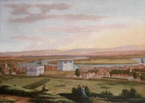 Udsigt over Greenwich og dronningens hus fra sydøst
