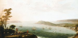 Udsigt over havnen i Falmouth