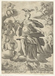 Allegori over kunst af Hendrick Goltzius (workshop of)