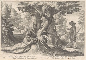 Mercury forvandler Battus til en sten Metamorphoses of Ovid (serietitel)