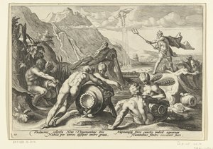 Neptun og flodguderne forårsager en oversvømmelse Ovids metamorfoser (serietitel)