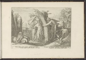 Brød og Syrinx Ovids metamorfoser (serietitel) The Herescheppingen van P. Ovidius Naso (serietitel) af Hendrick Goltzius (workshop of)