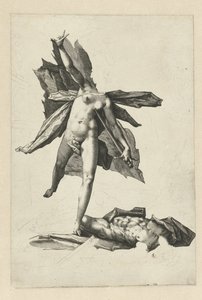Pyramus og Thisbe af Hendrick Goltzius (workshop of)