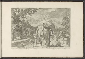Flod af Deucalion Ovids metamorfoser (serietitel) Genskabelser af P. Ovidius Naso (serietitel) af Hendrick Goltzius (workshop of)