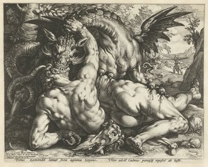 En drage, der fortærer Cadmus