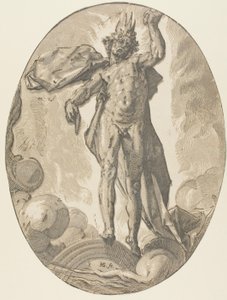 Aether, plade seks fra Demogorgon and the Deities af Hendrick Goltzius