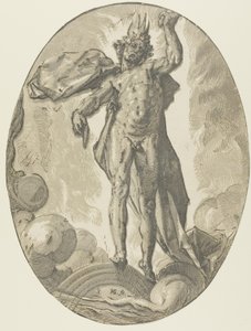 Aether, plade seks fra Demogorgon and the Deities af Hendrick Goltzius