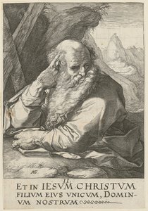 Andreas, side 2 i afsnittet »Kristus, de tolv apostle og Paulus« af Hendrick Goltzius