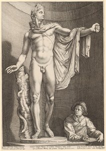 Apollo Belvedere, blad 3 fra "Tre antikke statuer fra Rom"