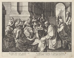 Boaz og de ældste The History of Ruth (serietitel) af Hendrick Goltzius