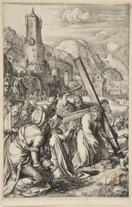 Kristus bærer korset af Hendrick Goltzius
