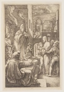 Kristus foran Kajfas, fra The Passion af Hendrick Goltzius