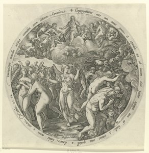 De velsignede er adskilt fra de forbandede The Last Judgment (serietitel) af Hendrick Goltzius