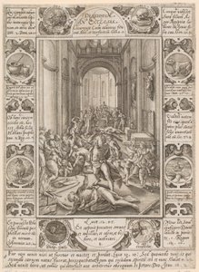Dissidium in Ecclesia, ark 8 i serien »Allegorier over den kristne tro« af Hendrick Goltzius