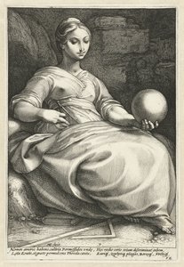 Erato The Nine Muses (serietitel) af Hendrick Goltzius