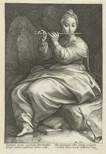 Euterpe The Nine Muses (serietitel) af Hendrick Goltzius