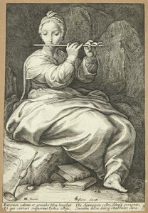 Euterpe af Hendrick Goltzius