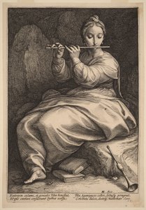 Euterpe af Hendrick Goltzius