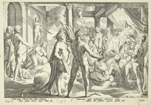 Faeton anmoder om solvognen af Hendrick Goltzius