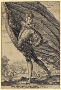 Fanebærer af Hendrick Goltzius