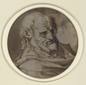 En apostles hoved af Hendrick Goltzius