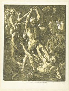Hercules en Cacus af Hendrick Goltzius