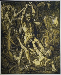 Hercules en Cacus af Hendrick Goltzius