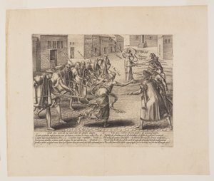 Imperiled Litigation, fra Litis Abusus (Lovens misbrug) af Hendrick Goltzius