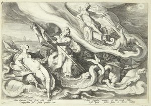 Juno klager over Kallisto til Okeanos og Tethys af Hendrick Goltzius