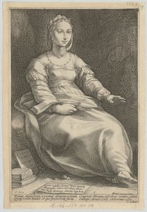 Kalliope, blad 1 i serien »De ni muser« af Hendrick Goltzius