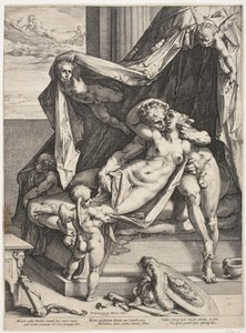 Mars og Venus af Hendrick Goltzius
