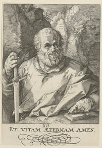 Matthias, ark 13 i serien »Kristus, de tolv apostle og Paulus« af Hendrick Goltzius