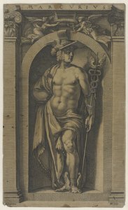 Merkur Marcus (titel på objekt) af Hendrick Goltzius