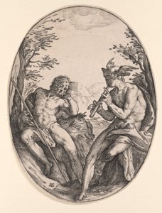 Mercury og Argus af Hendrick Goltzius